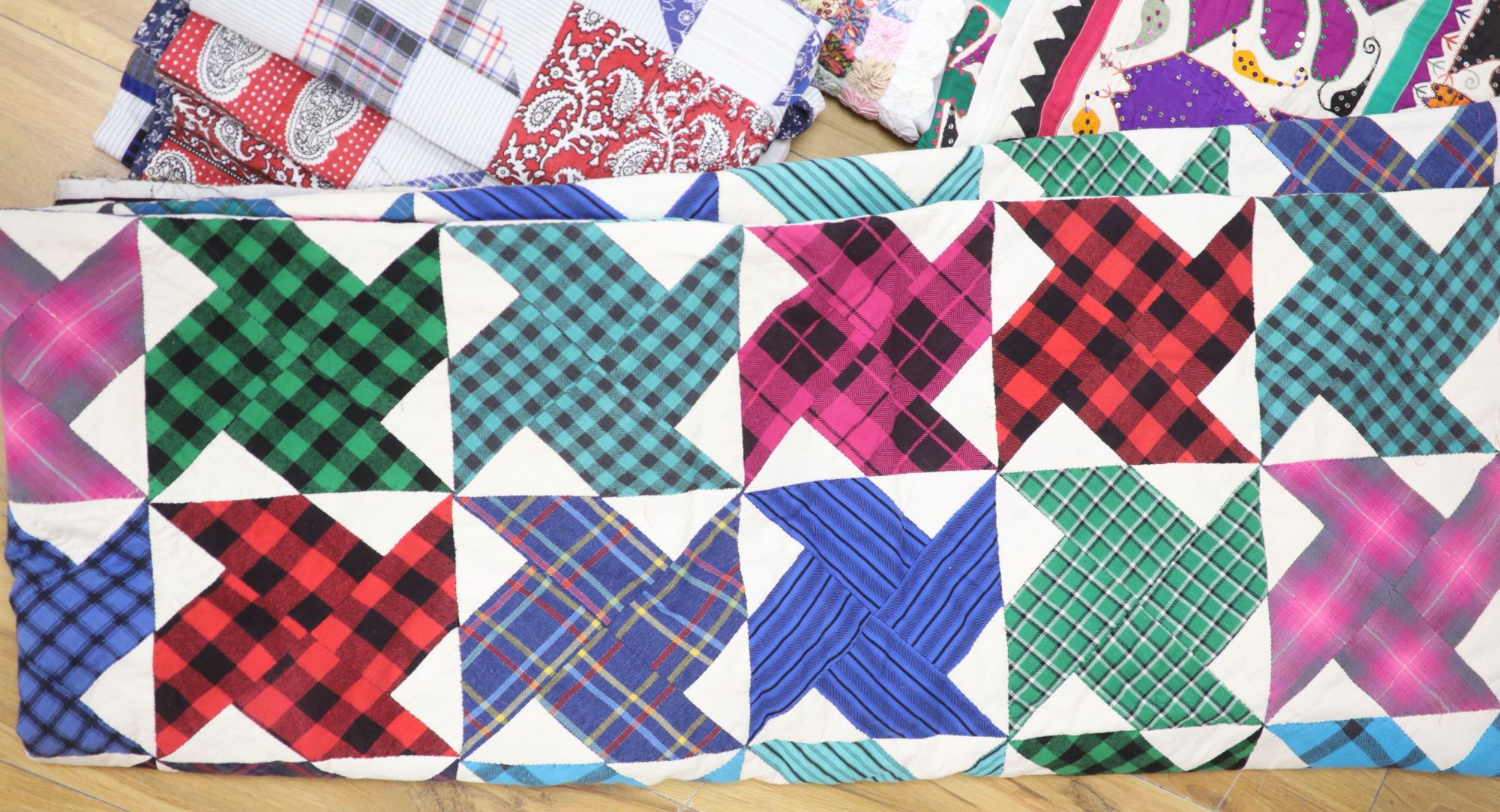 Four modern quilts